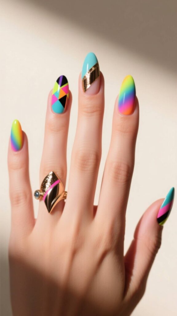 Playful Flare Nails