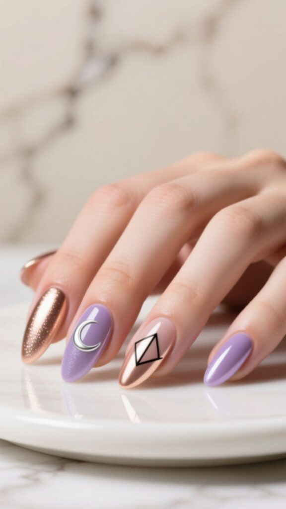 Trendy Almond Nails