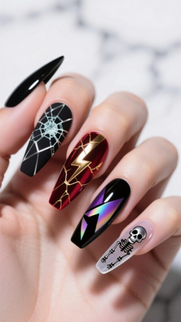 Edgy Coffin Nails