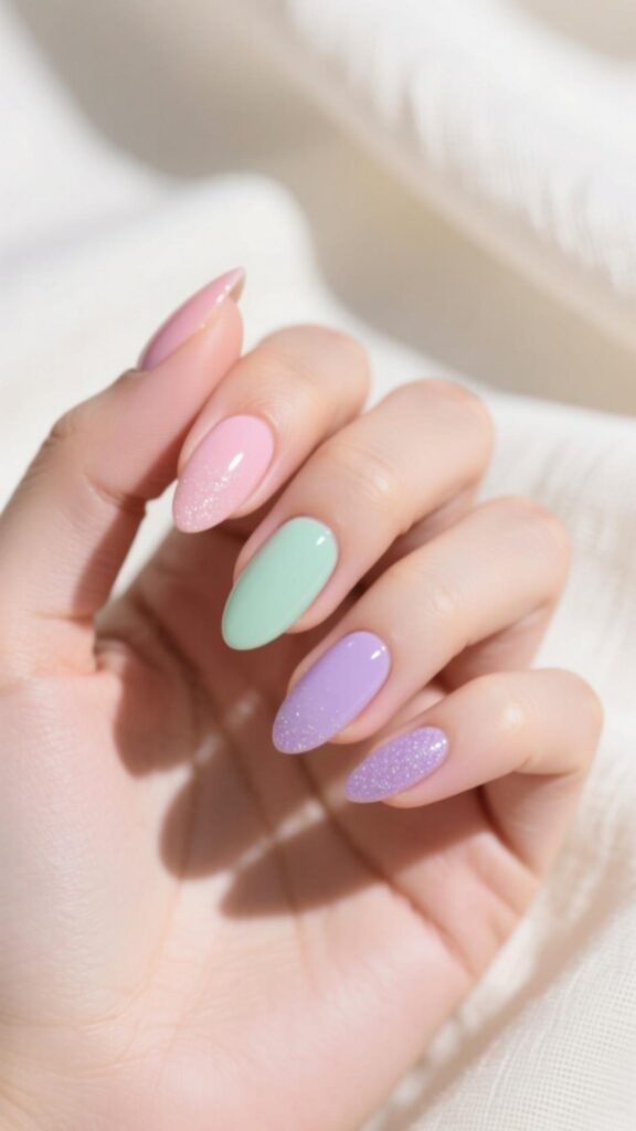 Cute Short Almond Nails