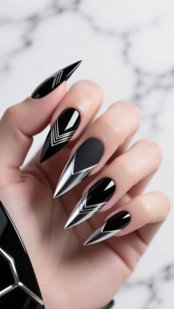 Bold Mountain Peak Nails