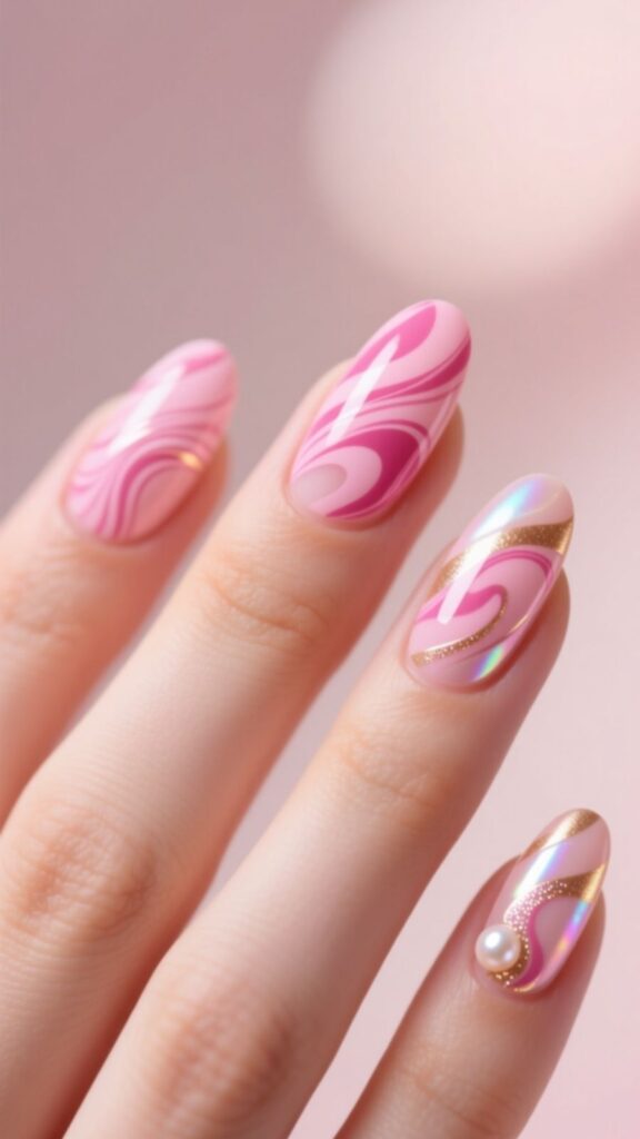 Swirled Pink Art