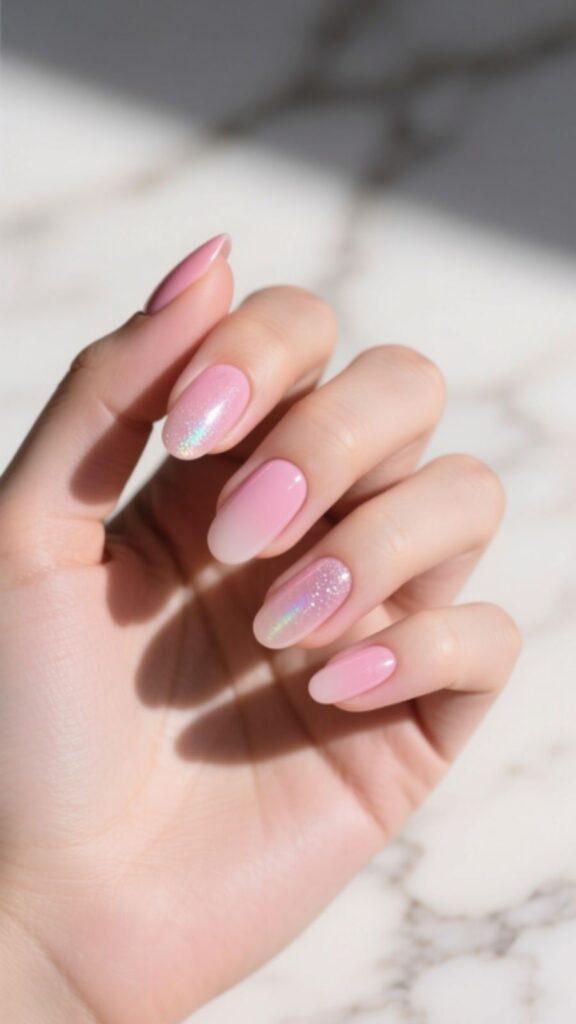 Chic Short Pink Nails