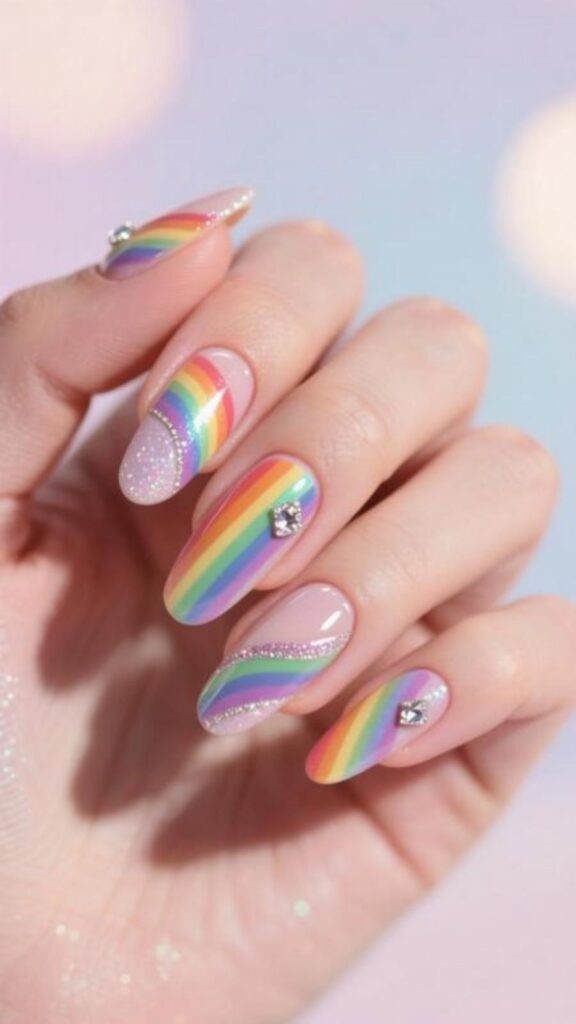 Sparkling Rainbow Lines