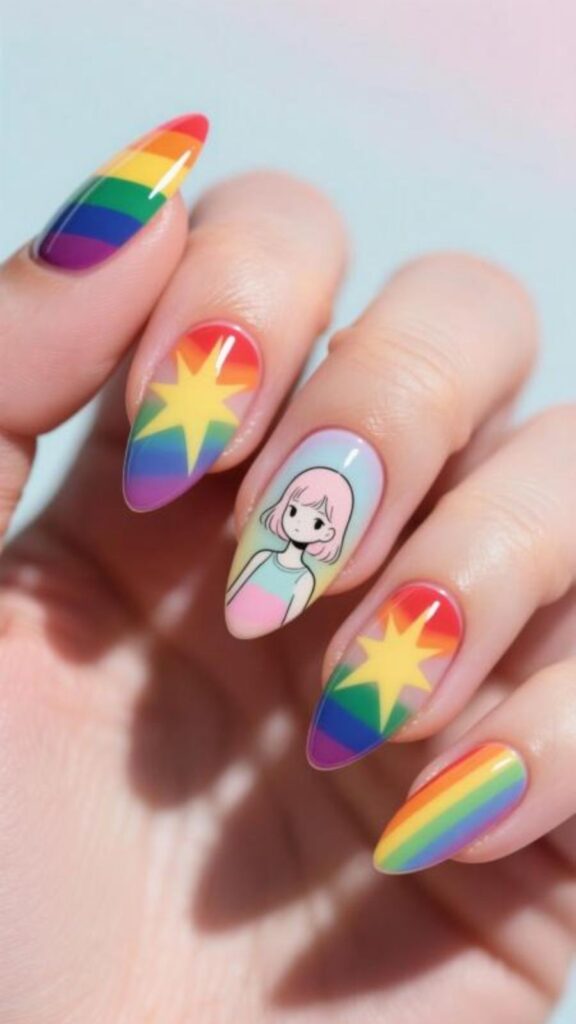 Rainbow Starburst Tips