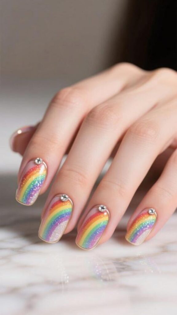 Glitter Rainbow Arcs