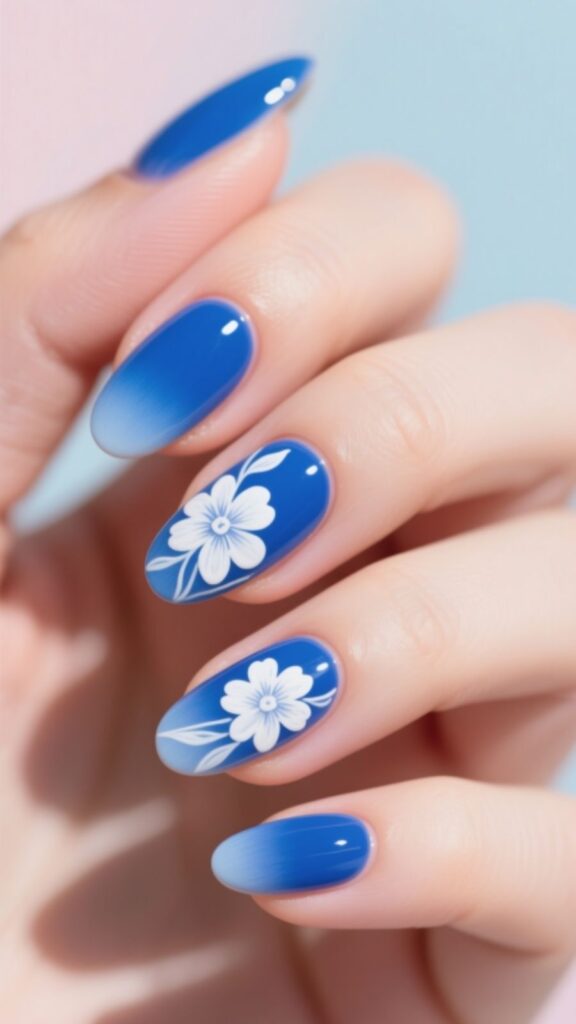 Floral French Tips