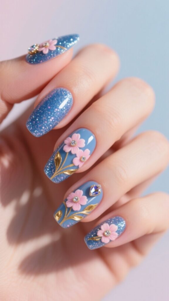 Glitter Floral Glam