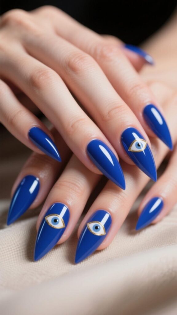 Evil Eye French Tips
