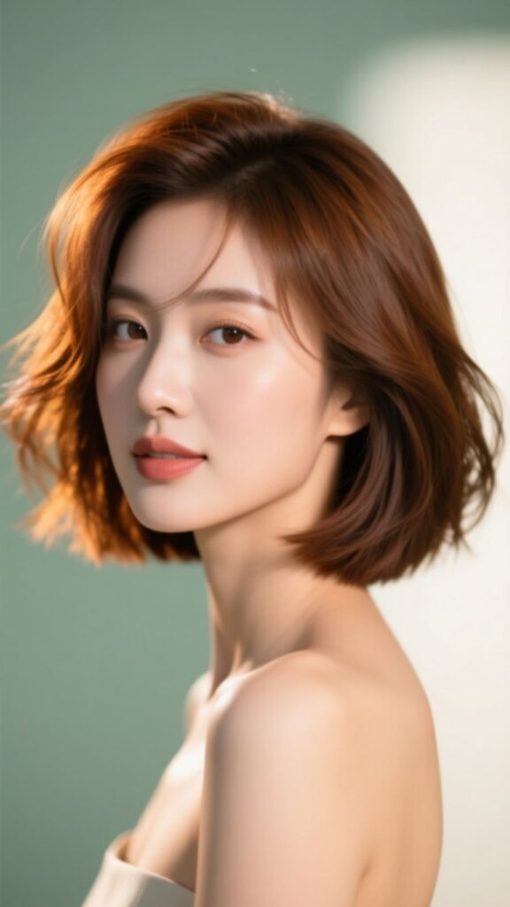 Radiant Chestnut Bob Style