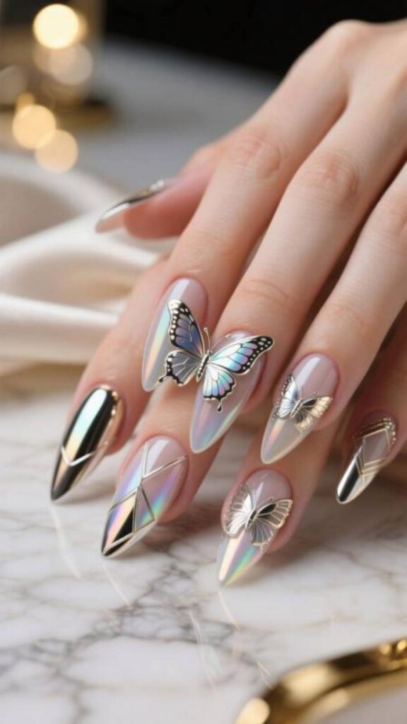 Chrome Butterfly Accents
