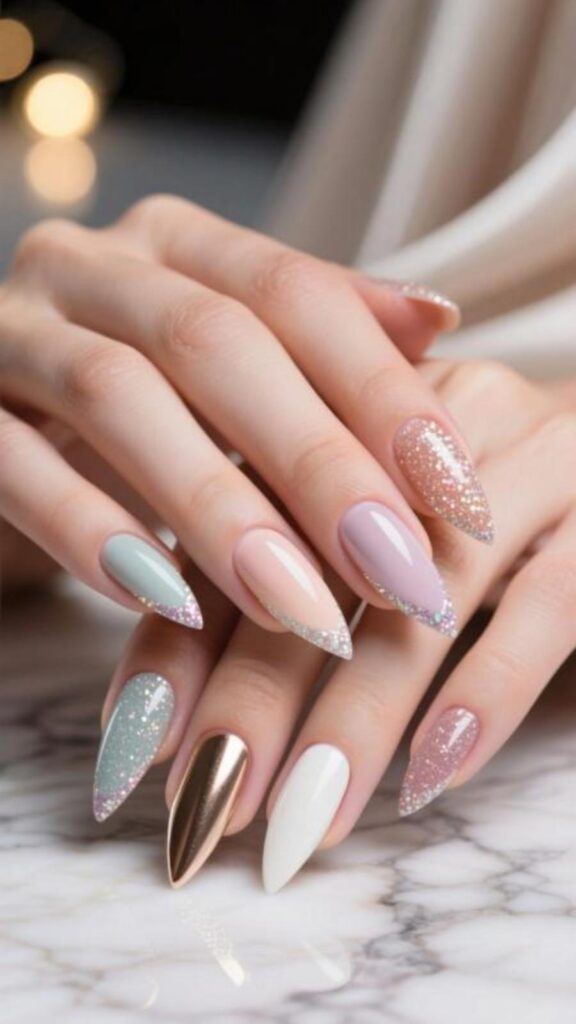 Glitter French Tips