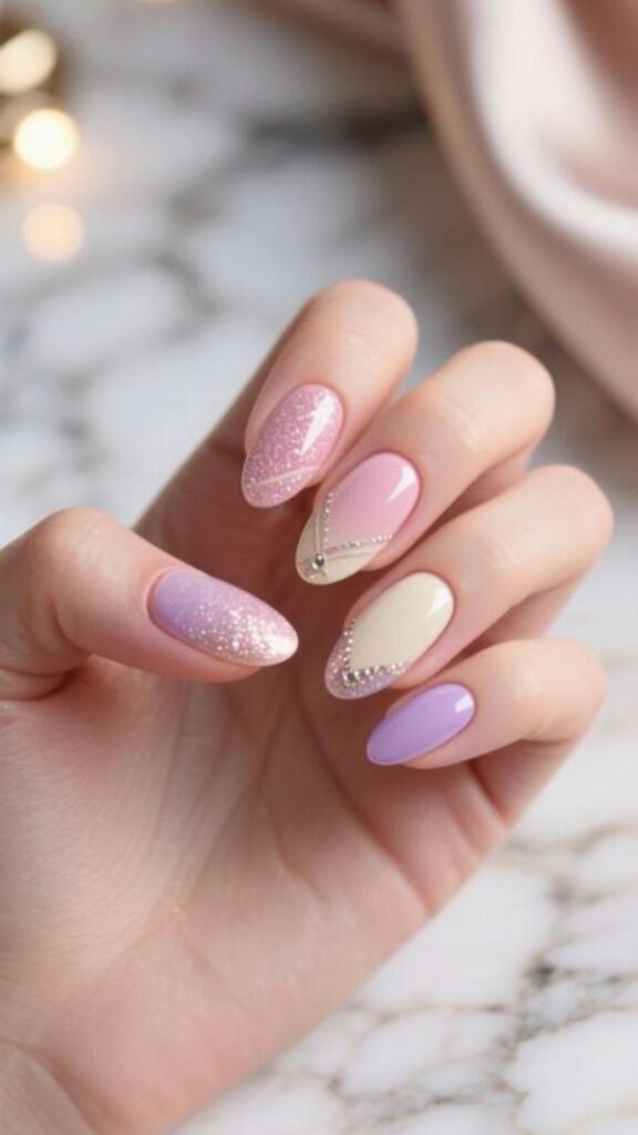 Sticker-Inspired Nails