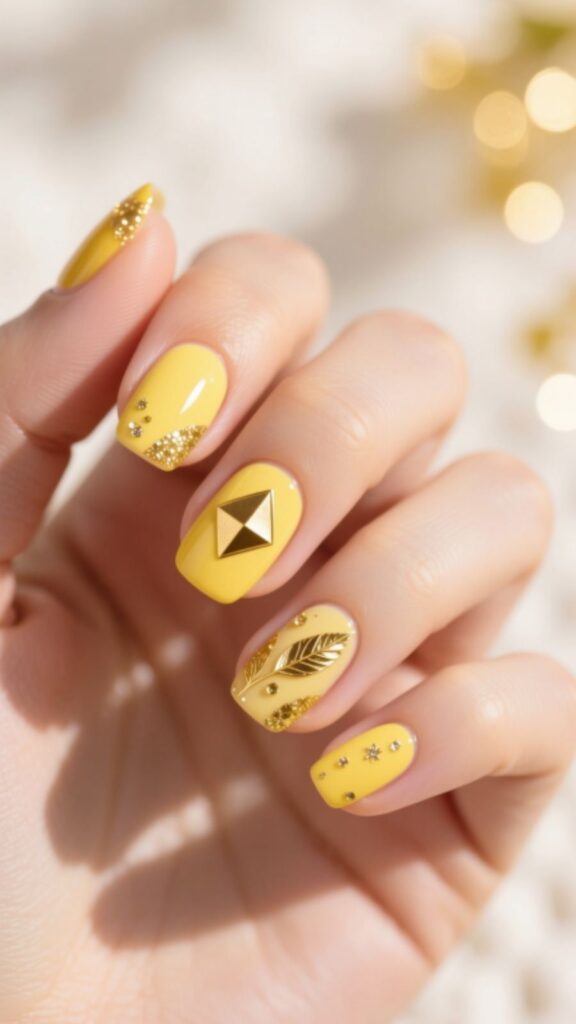 Chic Yellow With Gold
