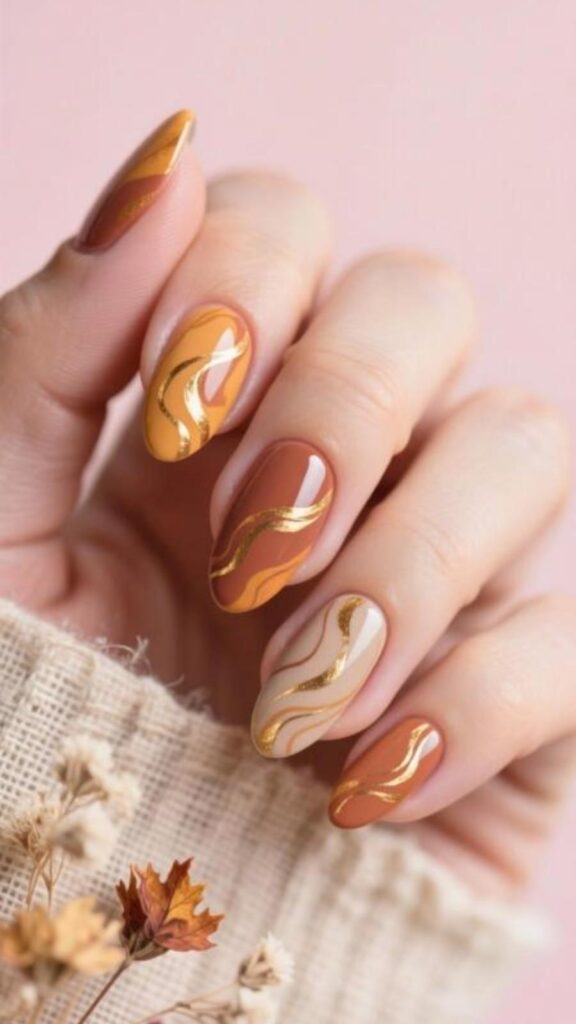 Marbled Gold Swirl