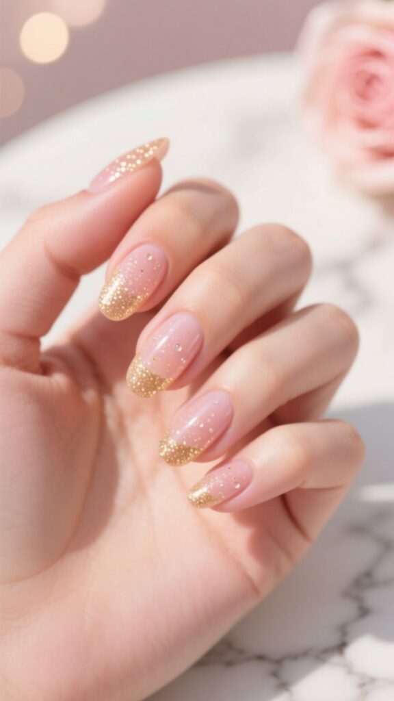 Peachy Glitter Glow