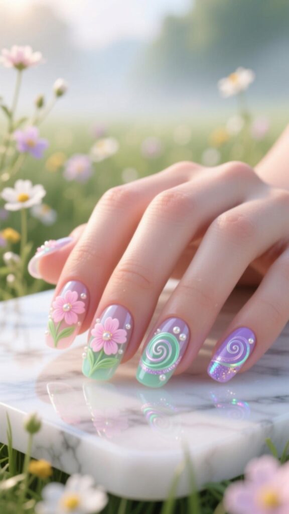 Floral Fantasy Swirl