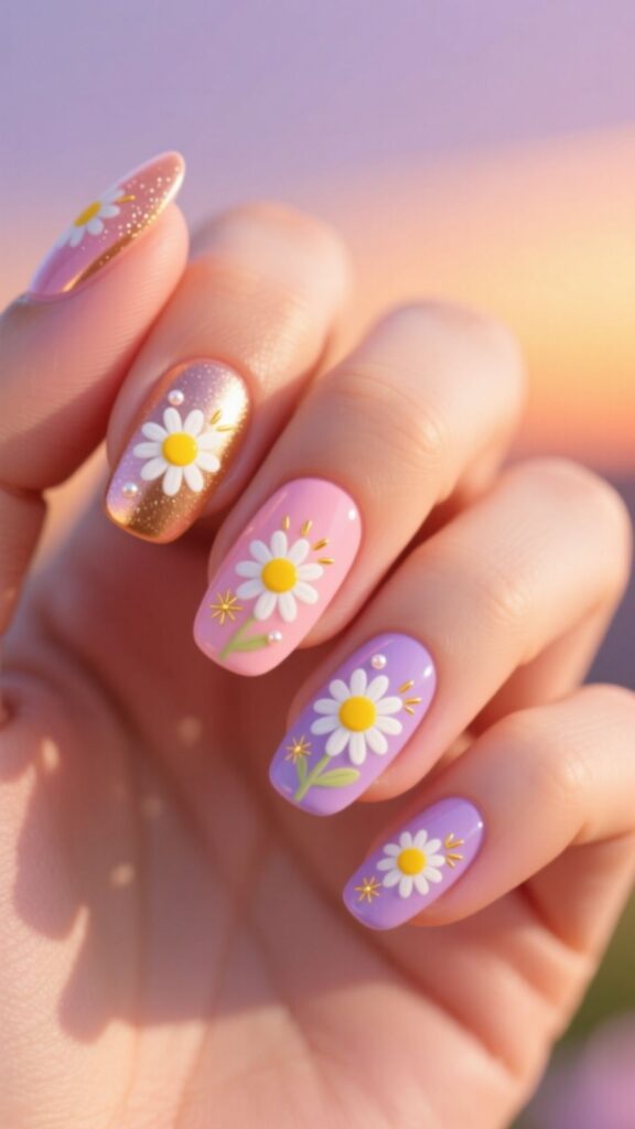 Sunset Daisy Charm