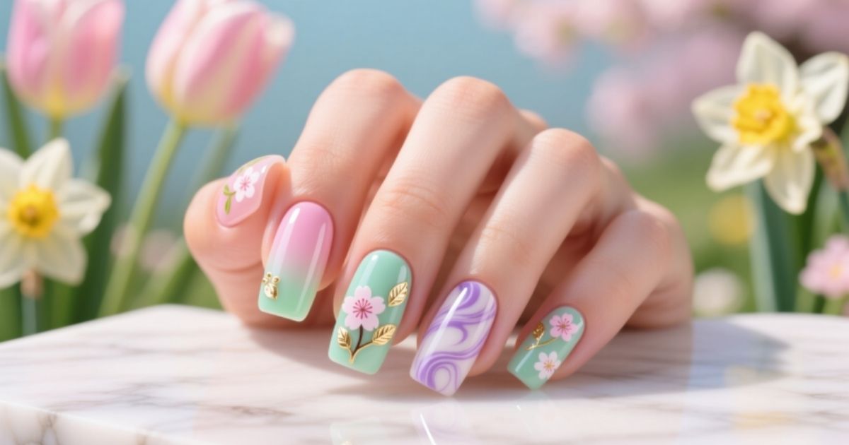 Spring Acrylic Nails