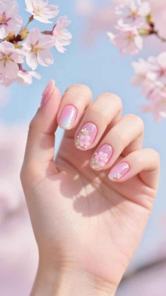 Glitter Blossom Pink