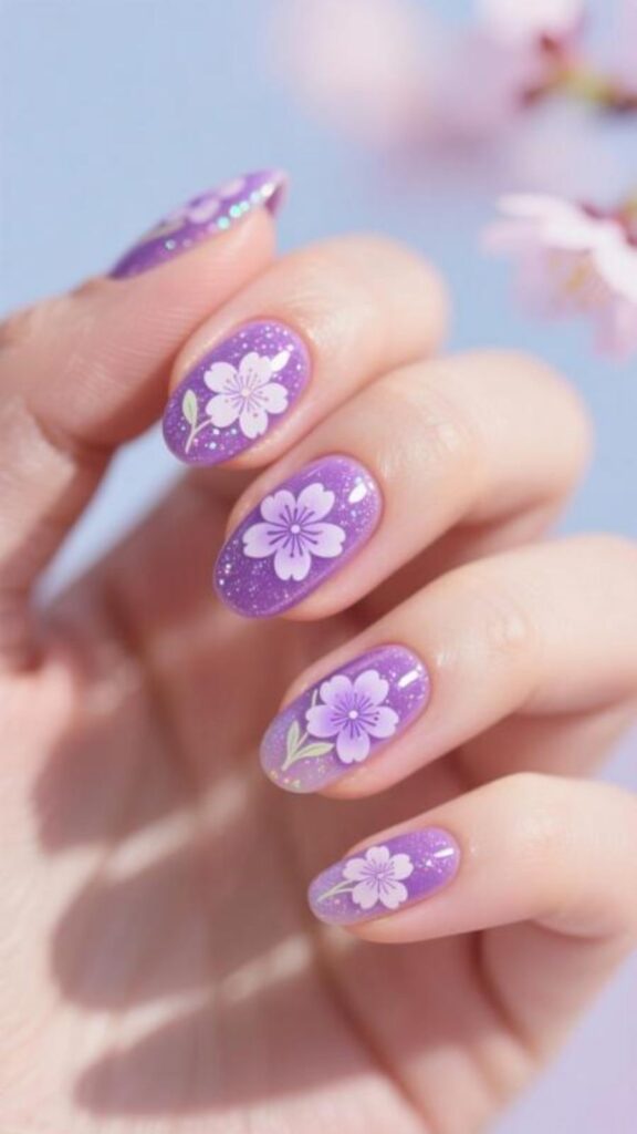 Sparkly Purple Blossoms