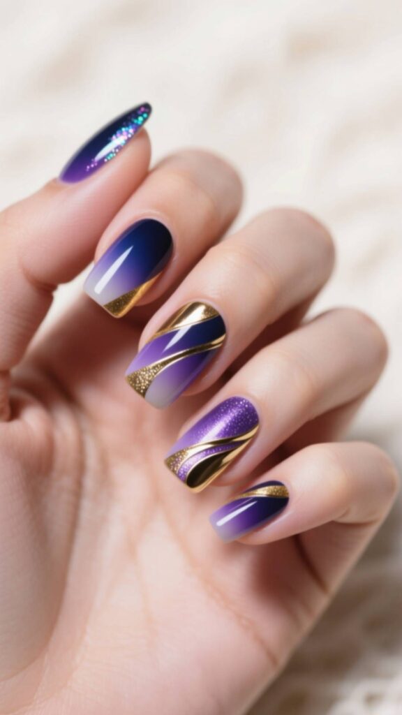  Abstract Art Square Round Nails