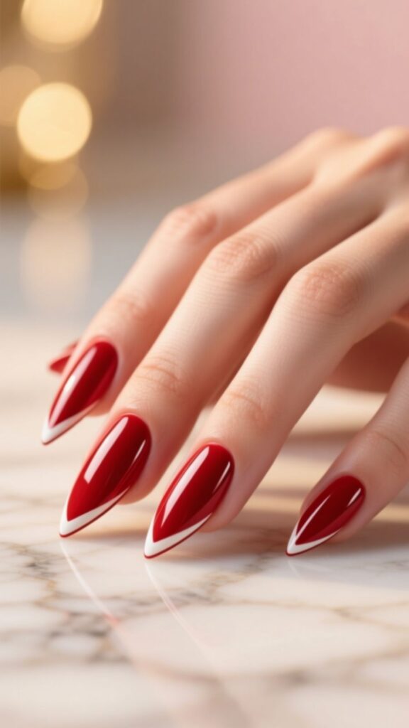 Classic Red Stiletto Nails
