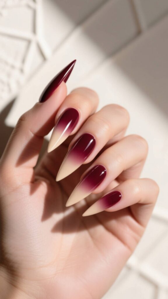  Ombre Stiletto Nails