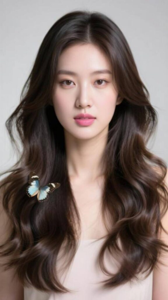 Long Layered Butterfly Haircut With Soft Curls