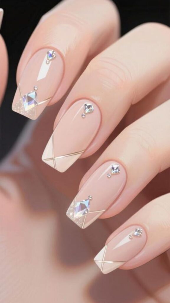Nude with Crystal Accents