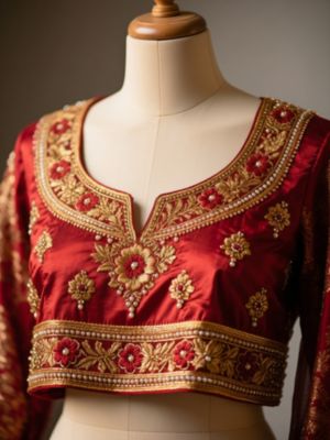 Heavy Border Aari Work Blouse