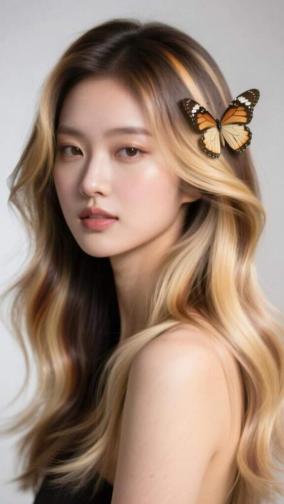 Butterfly Hairstyle With Blonde Balayage