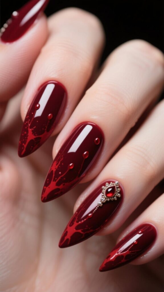 Maroon Blood Tips