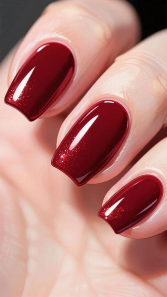 Glossy Wine Red