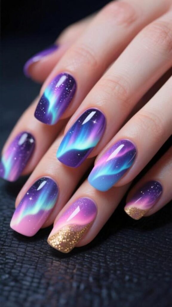 Aurora Borealis Nails