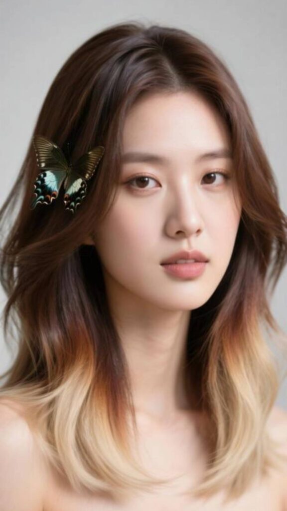 Textured Butterfly Haircut With Ombre Ends