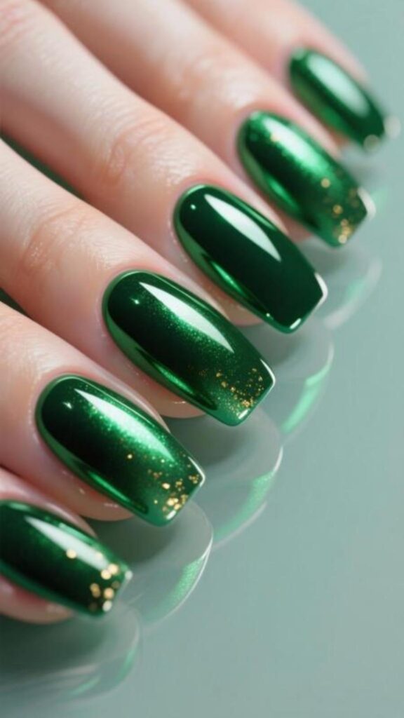 Dark Emerald Green Shine