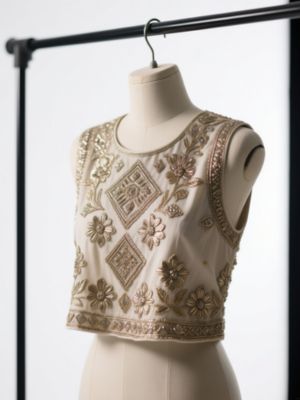 Sleeveless Aari Embellished Blouse
