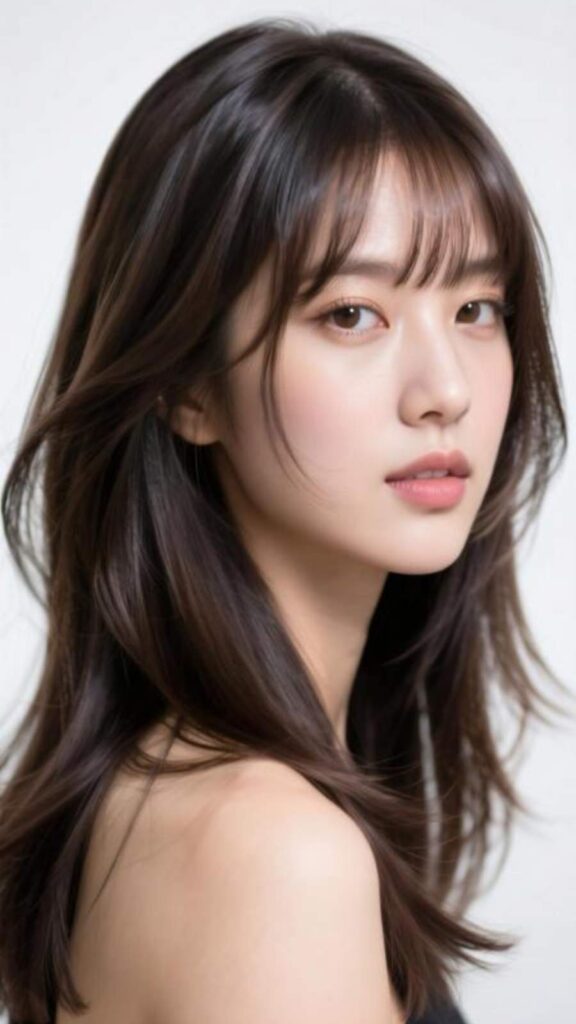 Butterfly Haircut With Wispy Bangs