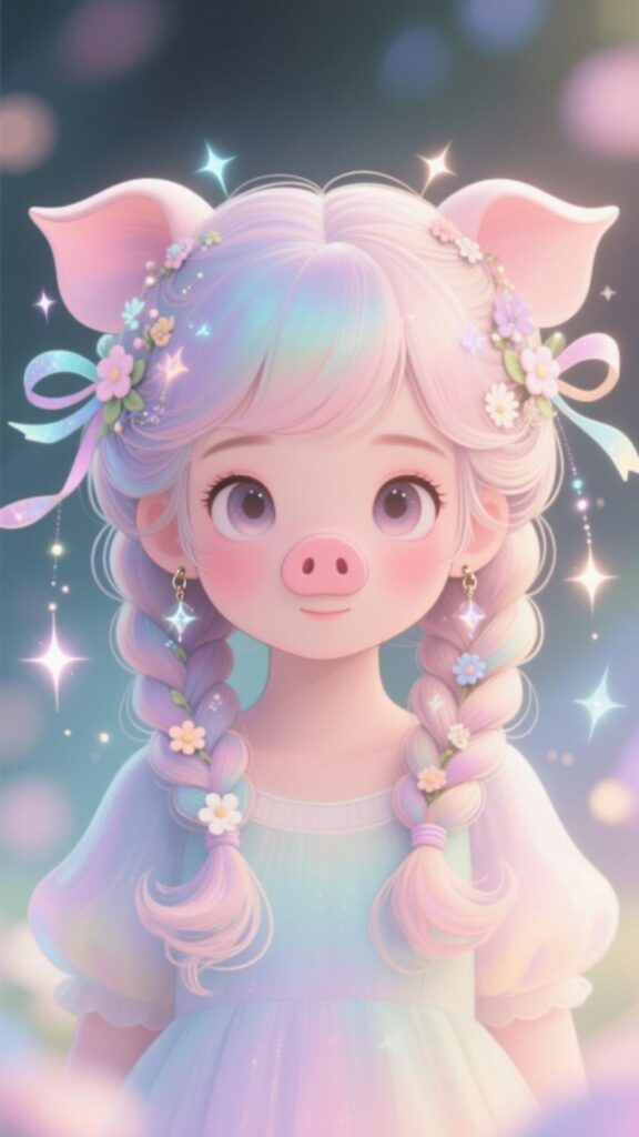 Whimsical Pigtail Charm