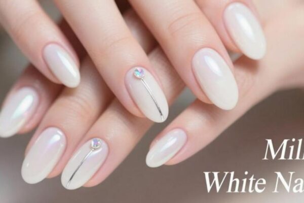 Milky White Nails