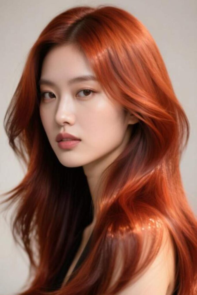 Copper Red Butterfly Haircut