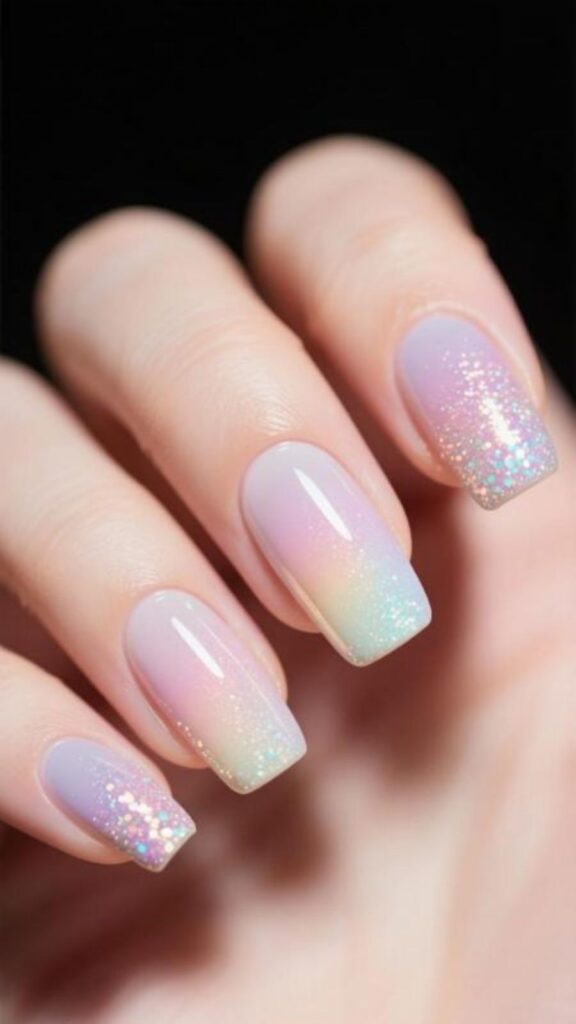 Glitter Gradient Nails