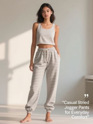 Casual Striped Jogger Pants for Everyday Comfort
