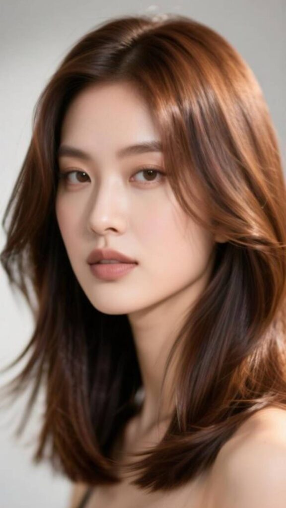 Sun-Kissed Brunette Butterfly Cut