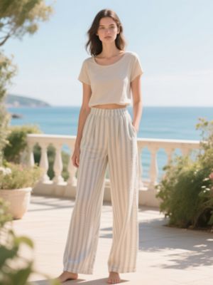 Striped Linen Pants for Breathable Summer Days