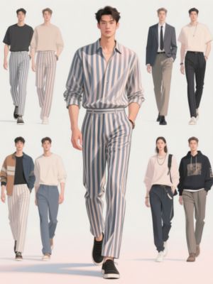 Striped Pants Outfit Ideas for Men