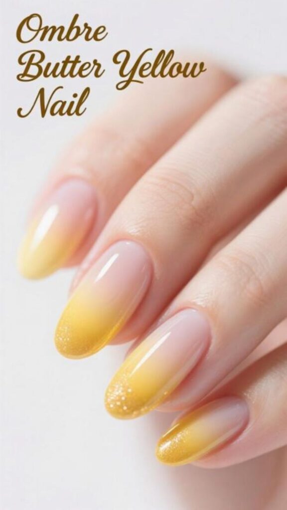 Ombre Butter Yellow and Nude Fade