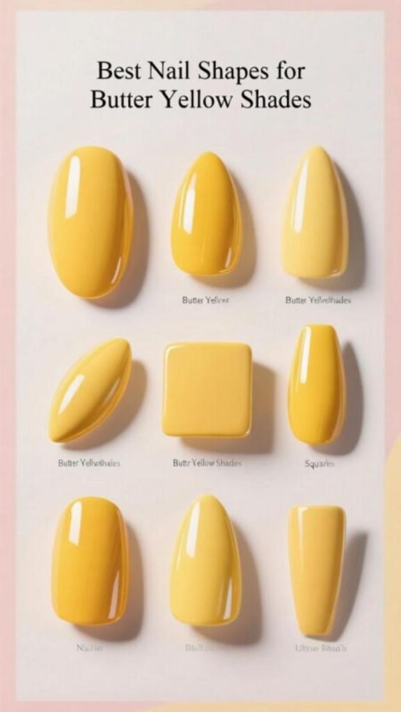 Best Nail Shapes for Butter Yellow Shades