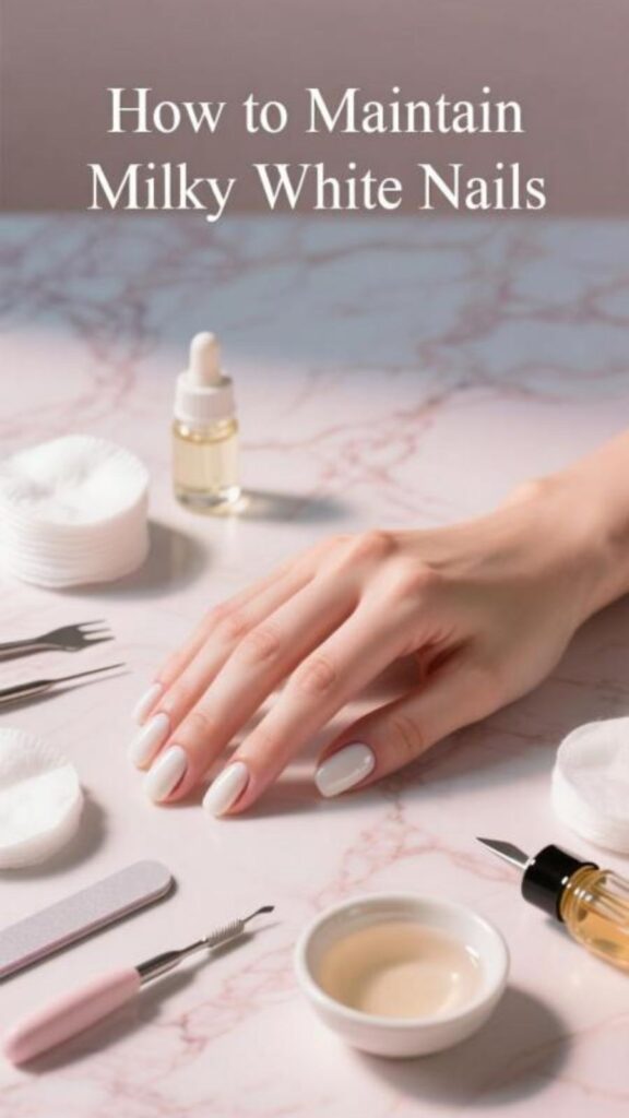 How to Maintain Milky White Nails